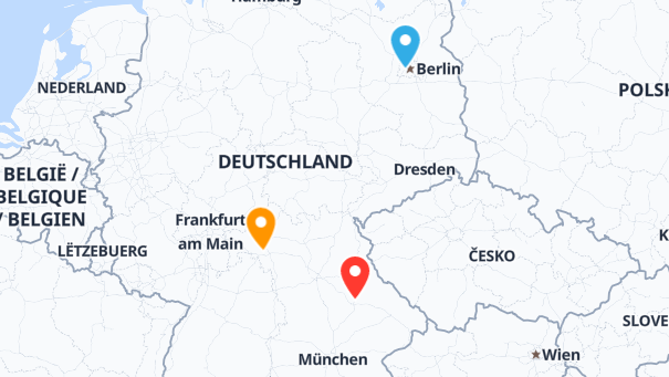 Map of company locations