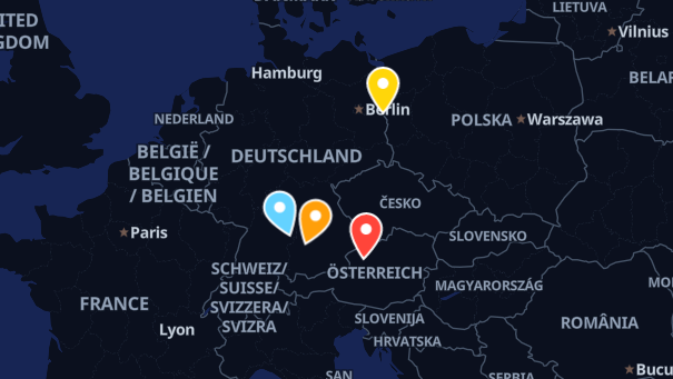 Map of company locations