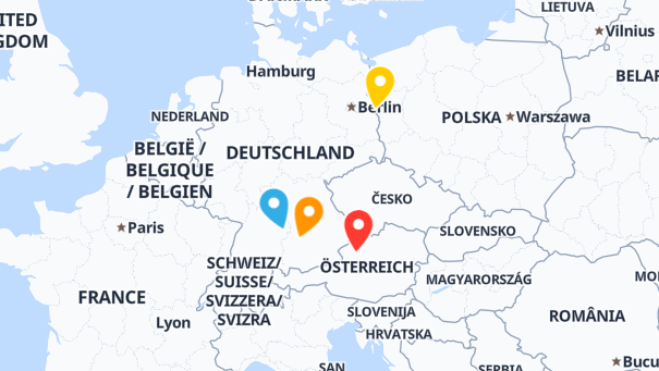 Map of company locations