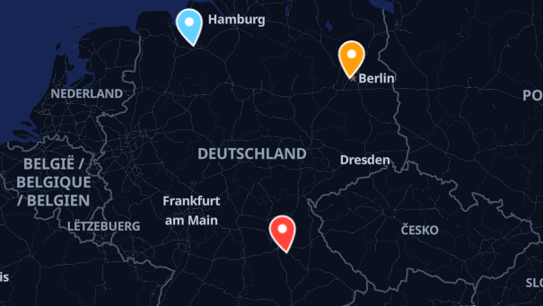 Map of company locations