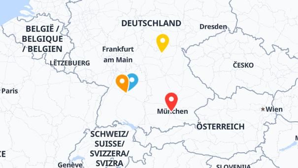Map of company locations