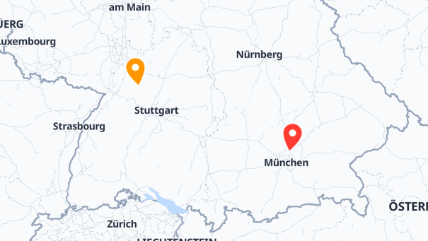 Map of company locations