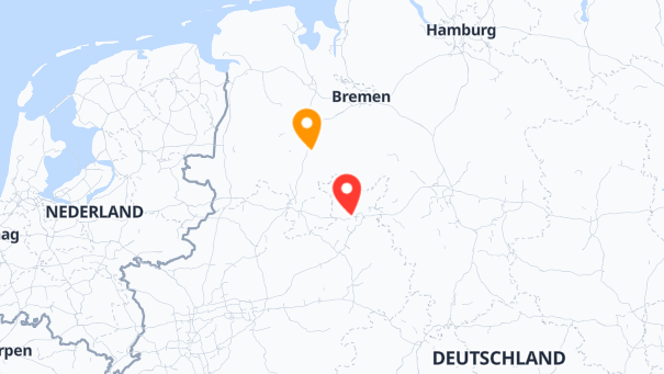 Map of company locations