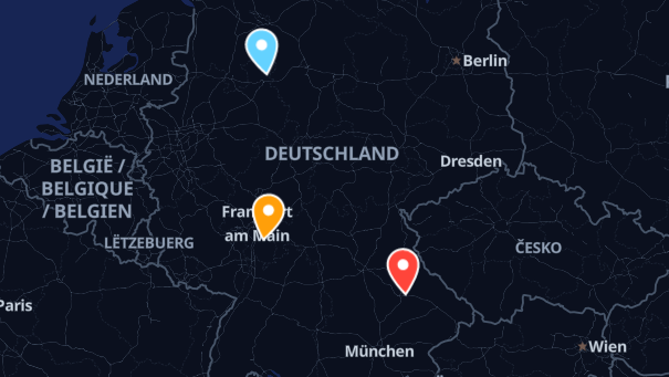 Map of company locations