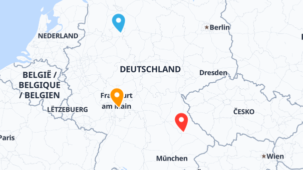 Map of company locations