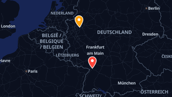 Map of company locations