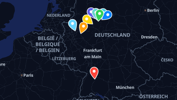 Map of company locations