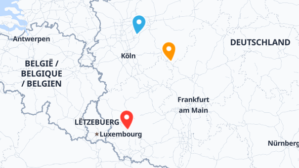 Map of company locations
