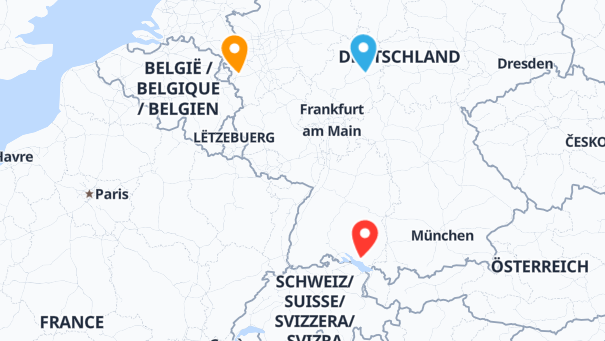 Map of company locations