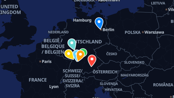 Map of company locations