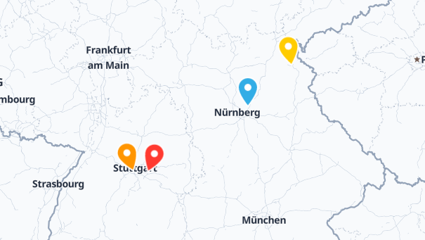 Map of company locations