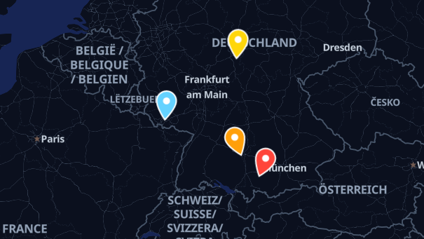 Map of company locations
