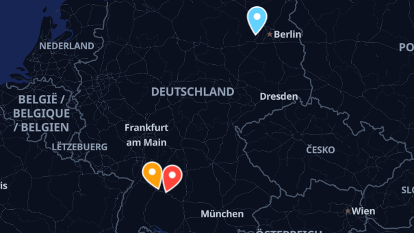 Map of company locations