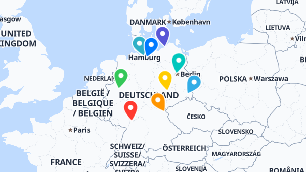 Map of company locations