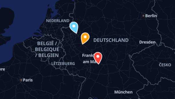 Map of company locations