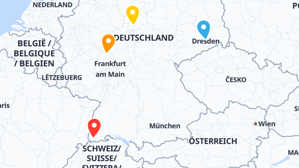 Map of company locations