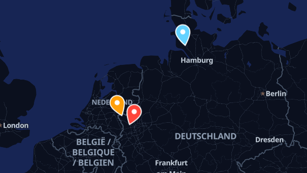 Map of company locations