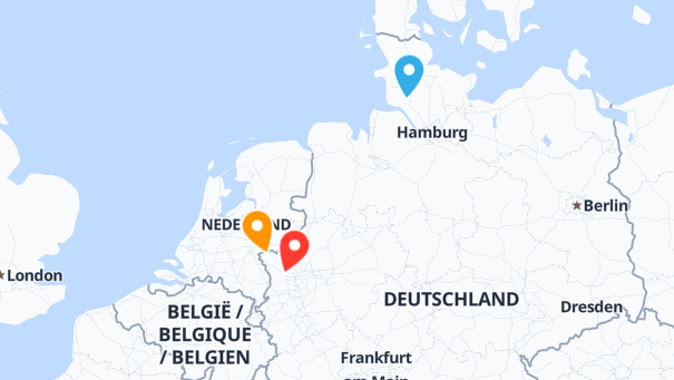 Map of company locations
