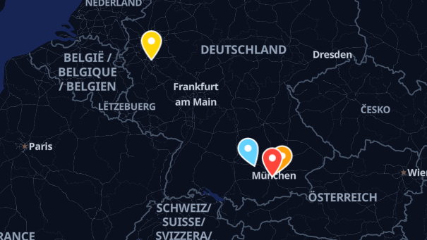 Map of company locations
