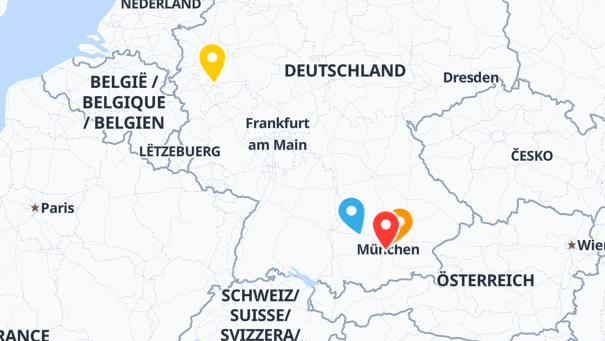 Map of company locations