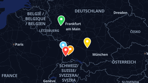Map of company locations