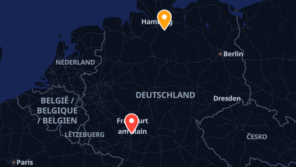 Map of company locations