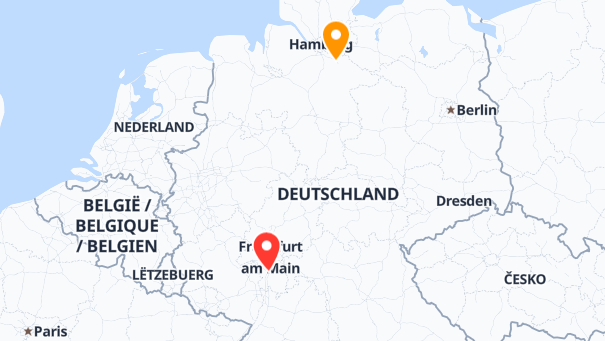 Map of company locations