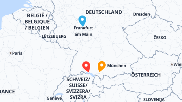 Map of company locations