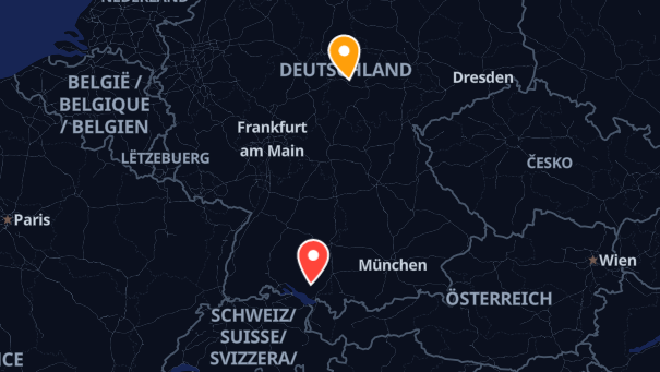 Map of company locations