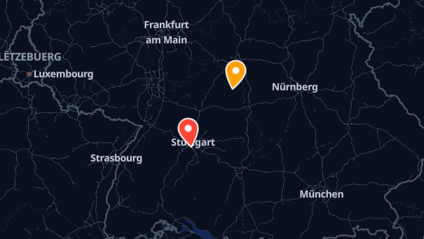 Map of company locations