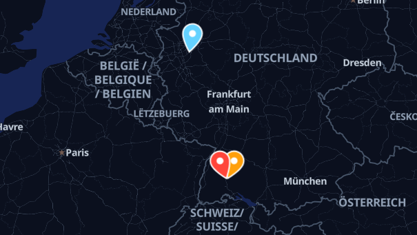 Map of company locations