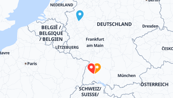 Map of company locations