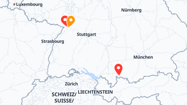 Map of company locations