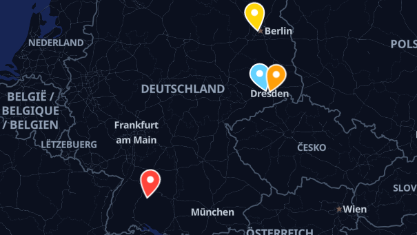 Map of company locations