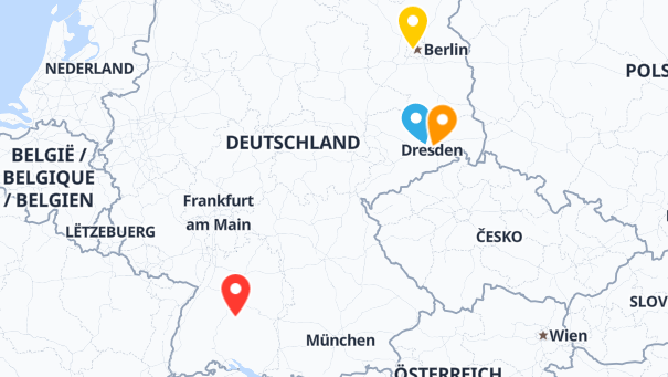 Map of company locations