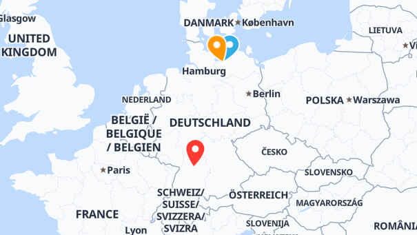 Map of company locations