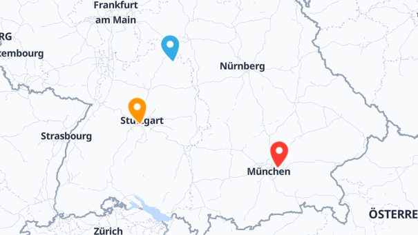 Map of company locations