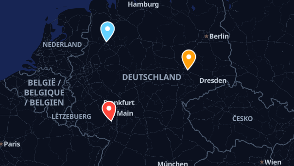 Map of company locations