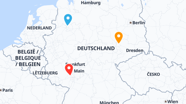 Map of company locations