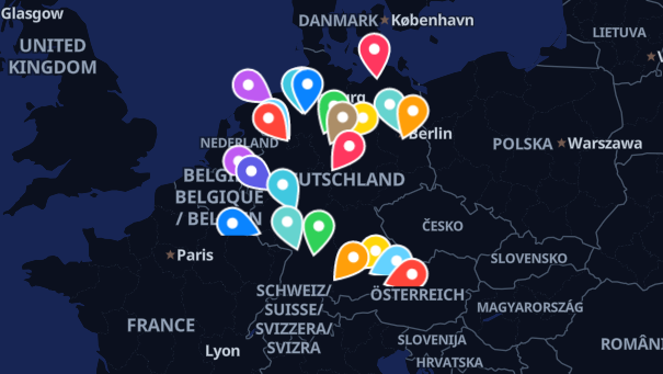 Map of company locations