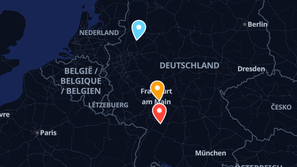 Map of company locations