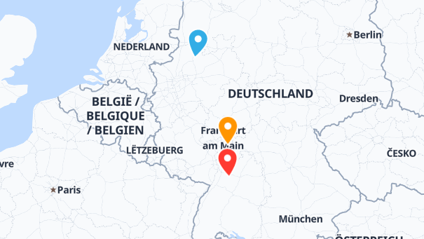 Map of company locations