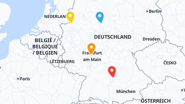Map of company locations