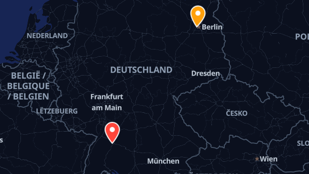 Map of company locations