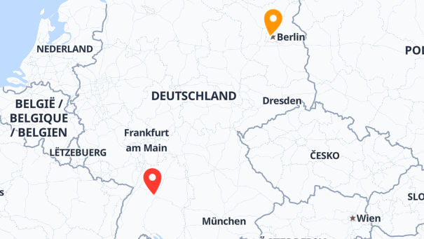 Map of company locations