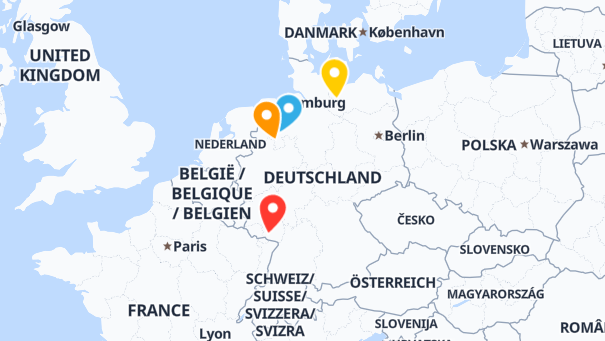 Map of company locations