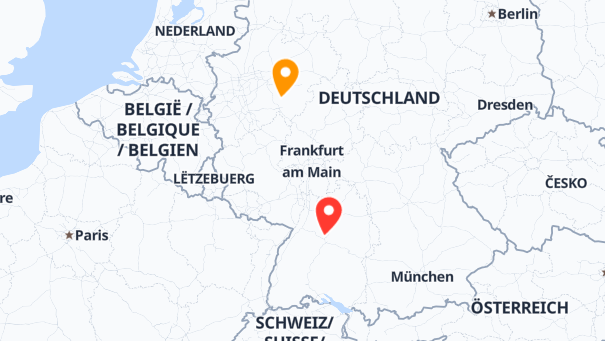 Map of company locations