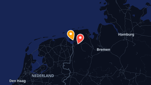 Map of company locations