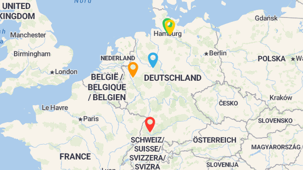 Map of company locations