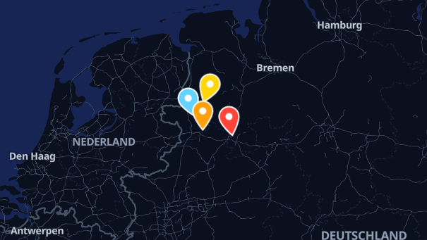 Map of company locations